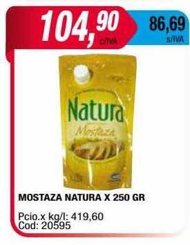 Maxiconsumo Mostaza natura x 250 gr oferta