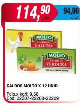 Maxiconsumo Caldos molto x 12 oferta