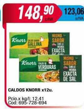 Maxiconsumo Caldos knorr x12 oferta