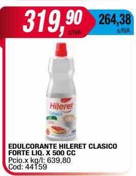 Maxiconsumo Edulcorante hileret clasico forte liq. x 500 cc oferta