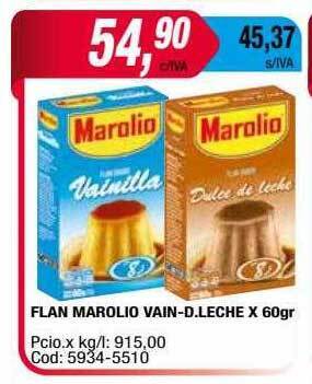 Maxiconsumo Flan marolio vain-d.leche x 60gr oferta