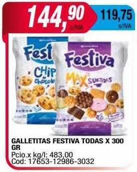 Maxiconsumo Galletitas festiva todas x 300 gr oferta