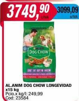Maxiconsumo Al.anim dog chow longevidad x15 kg oferta