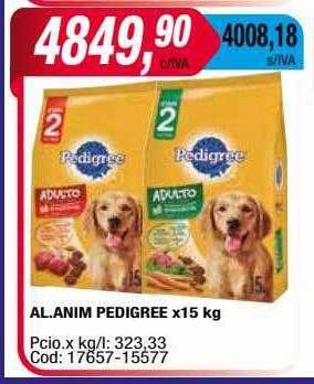 Maxiconsumo Al.anim pedigree x15kg oferta
