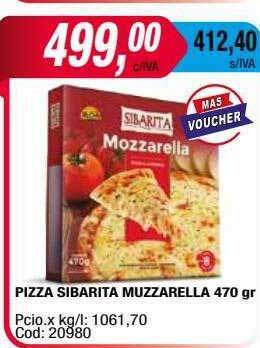 Maxiconsumo Pizza sibarita muzzarella 470 gr oferta