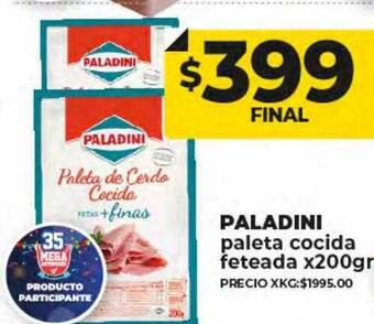 Supermayorista Vital Paladini paleta cocida feteada oferta