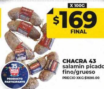 Supermayorista Vital Chacra 43 salamin picado fino grueso oferta