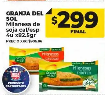 Supermayorista Vital Granja del sol milanesa de soja cal esp oferta