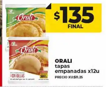 Supermayorista Vital Orali tapas empanadas oferta