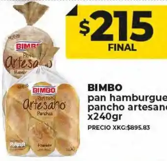 Supermayorista Vital Bimbo pan hamburguesa pancho artesano oferta