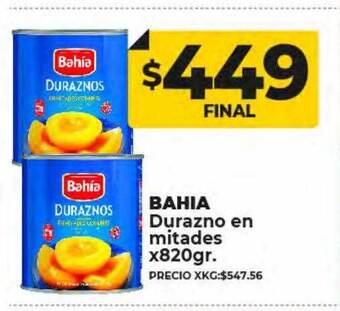 Supermayorista Vital Bahia durazno en mitades oferta