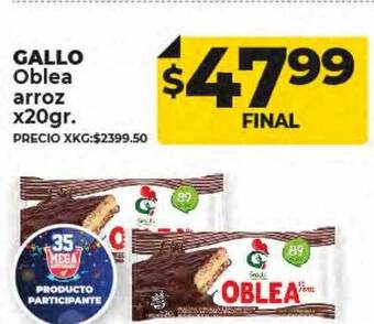 Supermayorista Vital Gallo oblea arroz oferta