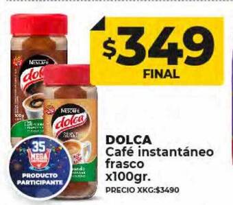 Supermayorista Vital Dolca café instantáneo frasco oferta