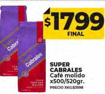 Supermayorista Vital Super cabrales café molido oferta