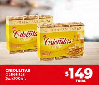Supermayorista Vital Criollitas galletitas oferta