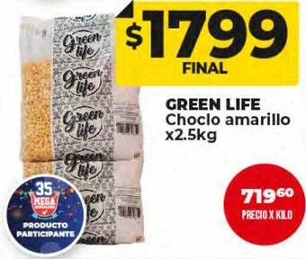 Supermayorista Vital Green life choclo amarillo oferta