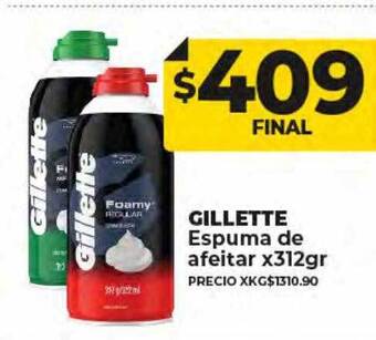 Supermayorista Vital Gillette espuma de afeitar oferta