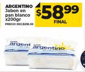 Supermayorista Vital Argentino jabon en pan blanco oferta