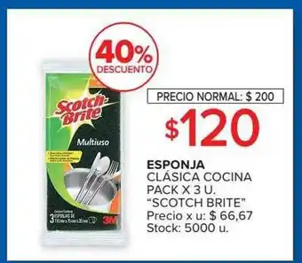 Carrefour Market Esponja clásica cocina pack scotch brite 40% descuento oferta