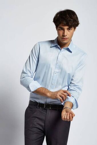 Macowens Camisa de vestir ratier celeste oferta