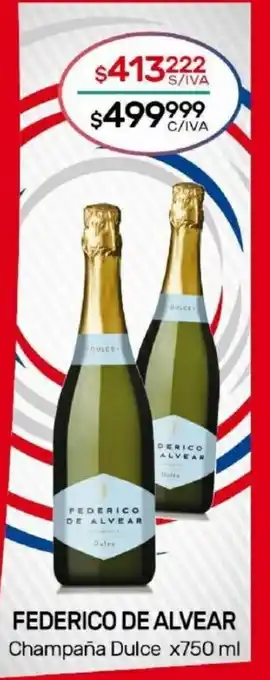 Nini Mayorista Federico de Alvear Champaña Dulce x 750ml oferta