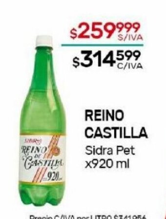 Nini Mayorista Reino Castilla Sidra Pet x 920ml oferta