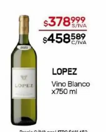 Nini Mayorista Lopez Vino Blanco x 750ml oferta