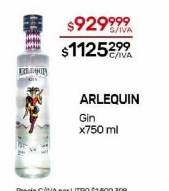 Nini Mayorista Arlequin Gin x 750ml oferta