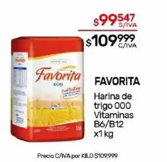 Nini Mayorista Favorita Harina de Trigo 000 Vitaminas B6/B12 x 1kg oferta