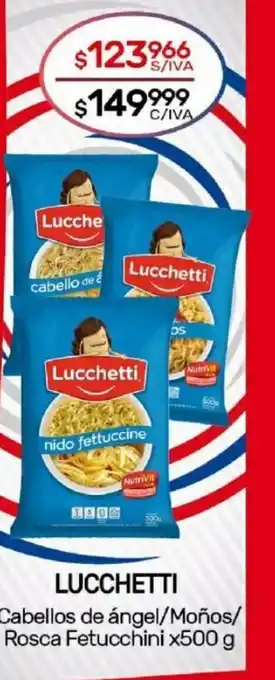 Nini Mayorista Lucchetti Cabellos de ángel/Moños/Rosca Fetuccini x 500g oferta