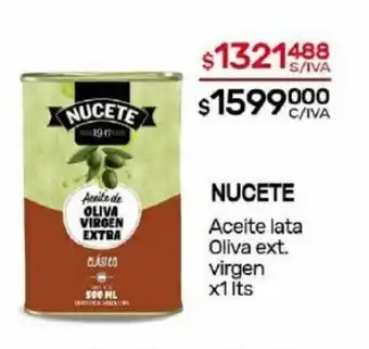 Nini Mayorista Nucete Aceite Lata Oliva Ext. Virgen x 1lts oferta