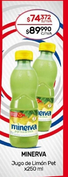 Nini Mayorista Minerva Jugo de Limón pet x 250ml oferta