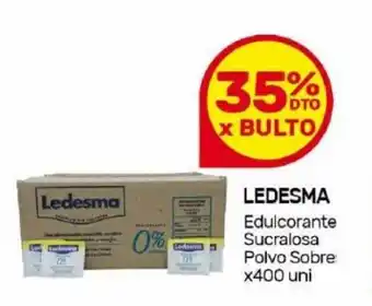 Nini Mayorista Ledesma Edulcorante Sucralosa Polvo Sobre x 400uni oferta