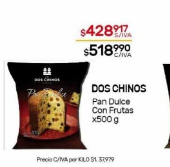 Nini Mayorista Dos Chinos Pan Dulce Con Frutas x 500g oferta