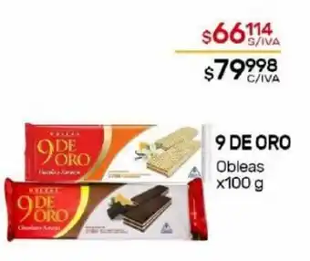 Nini Mayorista 9 De Oro Obleas x 100g oferta