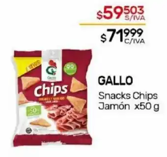 Nini Mayorista Gallo Snacks Chips Jamón x 50g oferta