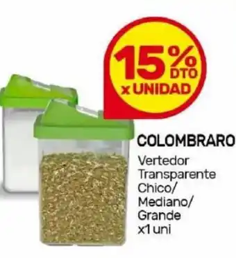 Nini Mayorista Colombraro Vertedor Transparente Chico/Mediani/Grande x 1uni oferta