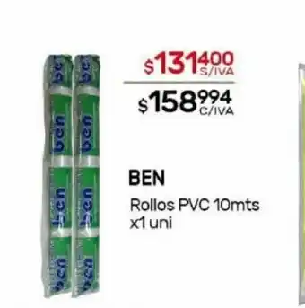 Nini Mayorista Ben Rollos PVC 10mts x 1 uni oferta