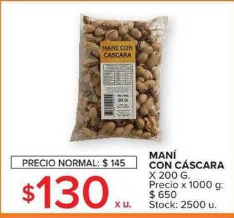 Carrefour Maní con cáscara oferta