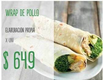 Jumbo Wrap de pollo elaboración propia x uni oferta
