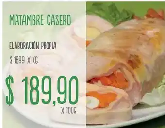 Jumbo Matambre casero elaboración propia x kg oferta