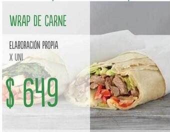 Jumbo Wrap de carne elaboración propia x uni oferta