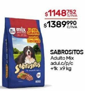Nini Mayorista Sabrositos Adulto Mix Adul. c/p/c + 1k x 9kg oferta