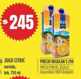 Supermercados Vea Jugo Citric oferta
