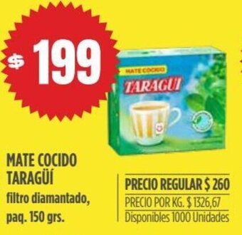 Supermercados Vea Mate Cocido Taragüi oferta