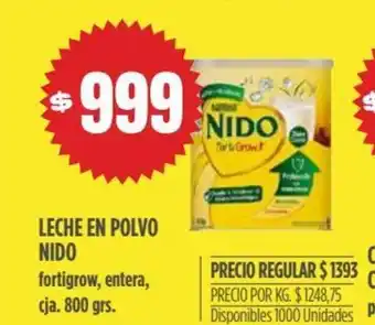 Supermercados Vea Leche en Polvo Nido oferta