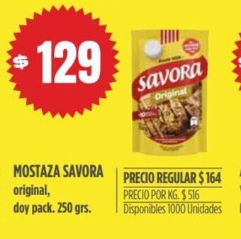 Supermercados Vea Mostaza Savora oferta