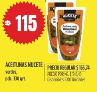 Supermercados Vea Aceitunas Nucete oferta