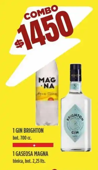 Supermercados Vea 1 Gin Brighton + 1 Gaseosa Magna oferta