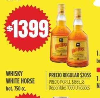 Supermercados Vea Whisky White Horse oferta